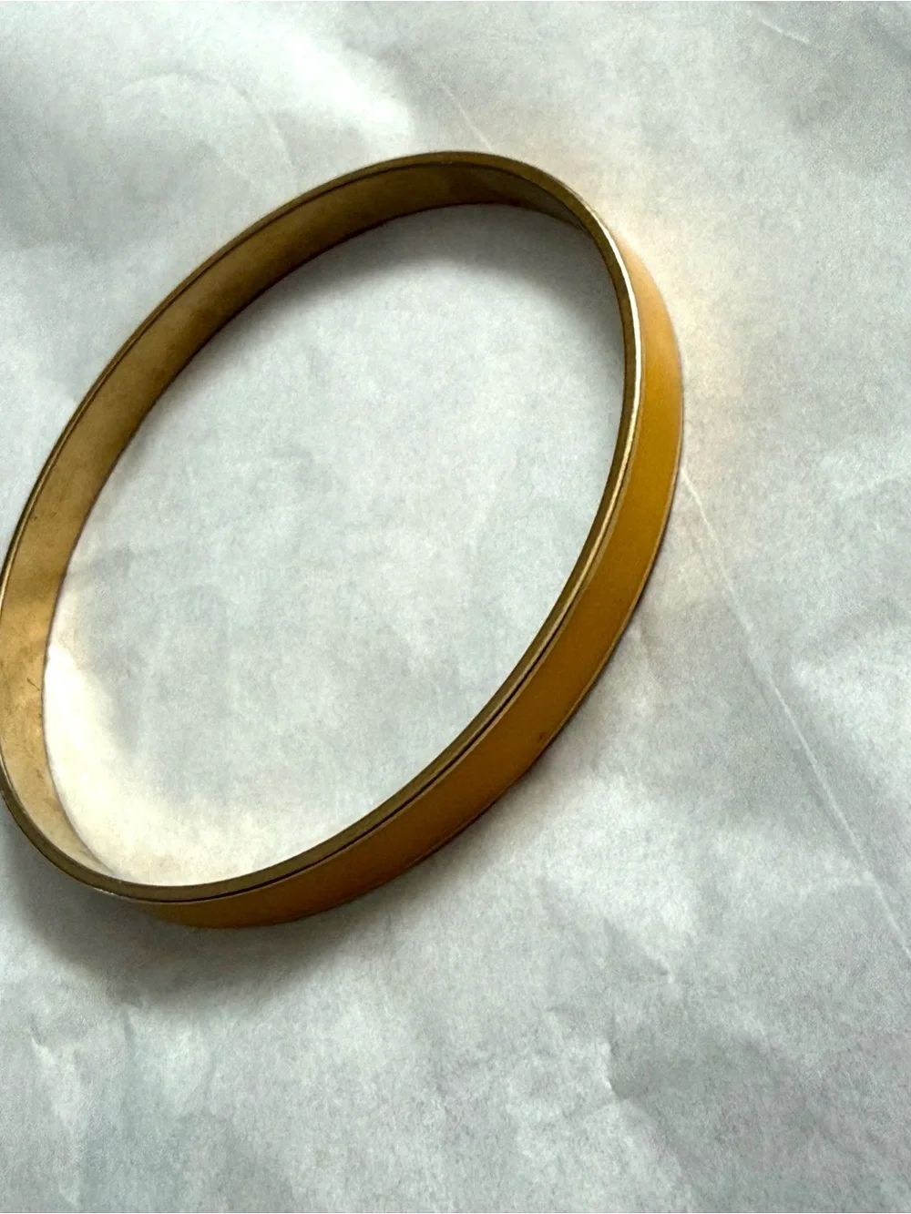 Chic Yellow Enamel Women's Bangle Bracelet